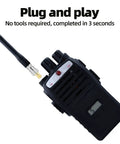 Pro Grade SMA To BNC Adapter Kit 12-Piece 50 Ohm RF Coaxial Connectors in use with a handheld radio showing easy setup