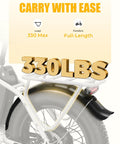 Ranger 2.0 Electric Bike Rollin Easy At 25 Mph With A Beefy 55 Mile Range 48V 15Ah Battery 500W Motor with 330 lbs load capacity.