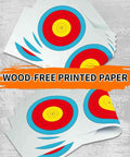 Vertical 3 Spot Archery Targets Pack For Recurve Bows 30 Paper Face Targets Pro Grade Durable Wood Free Paper