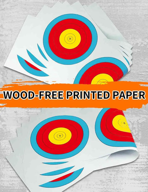 Vertical 3 Spot Archery Targets Pack For Recurve Bows 30 Paper Face Targets Pro Grade Durable Wood Free Paper