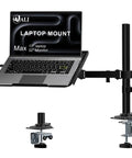 Adjustable Laptop Desk Mount Arm For 17 Inch Laptops And 32 Inch Monitors, Holds Up To 22 Lbs, Ventilated Tray, Dual Mounting