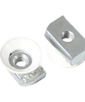 20 Pack Heavy Duty 3/8-16 Strut Channel Cone Nuts and Twirl Fasteners for Unistrut Channels, silver steel, detailed view.