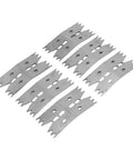 Heavy Duty Stainless Steel Slab Clamping Dogs For Woodworking Jobs, Metal Projects and CNC Work, set of six pointed teeth clamps.