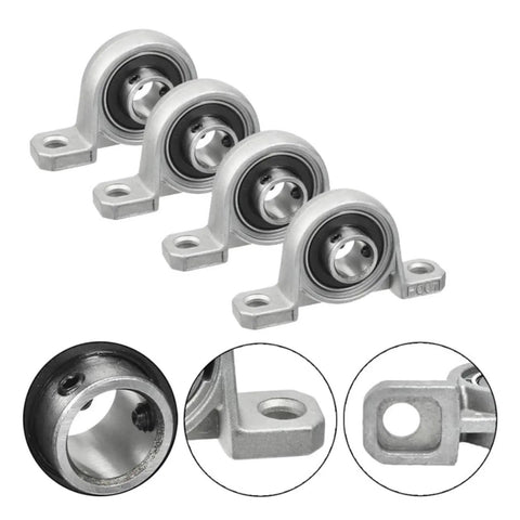 Drop Dead Durable Heavy Duty Pillow Block Bearing Housing Featuring Zinc Alloy Inner And Cast Iron Shell For Smooth Shaft Mounting Supporting 8mm Through 17mm Sizes Reliable Performance