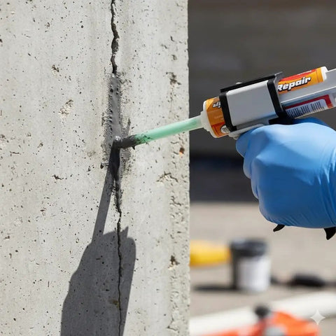 Go To Diy Ready Concrete Repair Adhesive Pro Grade For Cracks And Damage in use on concrete wall, precise application
