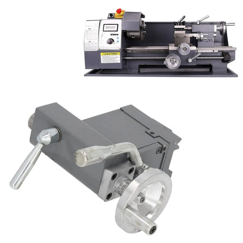 Adjustable Multifunctional MT2 Tailstock Live Center for wood and metal lathes, die-cast aluminum with two handles, front view