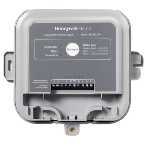 Front view of RedLINK Equipment Remote Module ERM5220R1018 For Smart Home Systems Wireless Control Hub with connection terminals
