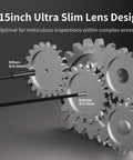 Ultra Slim 3.9mm Endoscope Camera With Light 1920P HD Borescope beside gears with 0.15 inch lens design