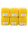 Premium High Precision 65Mn Spring Collet Set For CNC Milling And Engraving Machines With Tight Runout Tolerance Under 0.008mm, set of six yellow ER32 collets in various sizes, 10mm to 20mm.