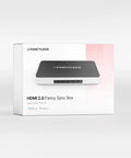 Ambient TV Backlighting Sync Box With HDMI Two Point Zero, box for 56-65 inch TVs, shown in packaging.