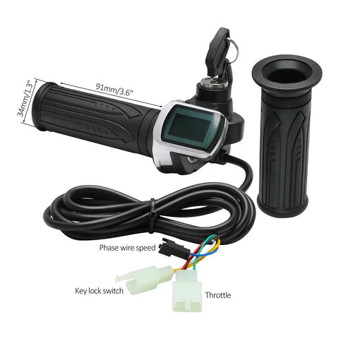Drop Dead Easy Install 24V To 84V Brushless Sine Wave Motor Controller Kit With Sleek LCD Throttle And Secure Key Switch for electric bike