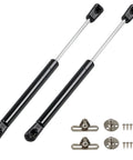 10 Inch Gas Spring Shocks Heavy Duty Lift Supports 22 Point 5 Lbs 100N Go To Cabinets Tool Boxes Toy Chests shown with mounting brackets