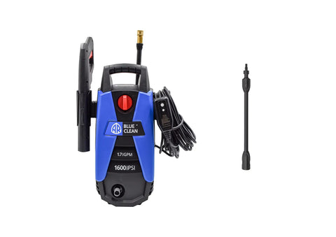 BC111HS Pressure Washer Bundle With 1600 PSI Electric Unit, 1.7 GPM, includes blue washer and 15-inch bayonet lance