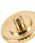Top Tier Perseleso 2g Headshell Counterweight showing goldtone texture for turntable precision tuning and stability.