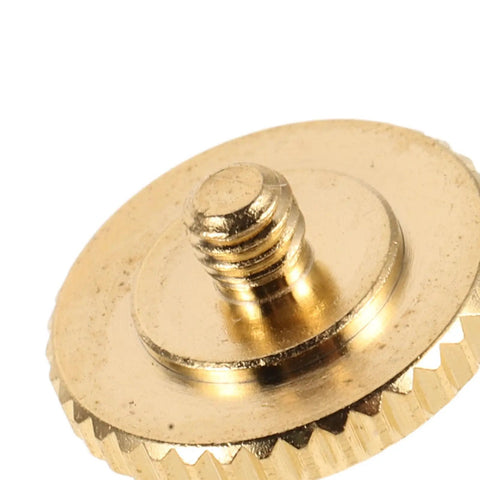 Top Tier Perseleso 2g Headshell Counterweight showing goldtone texture for turntable precision tuning and stability.