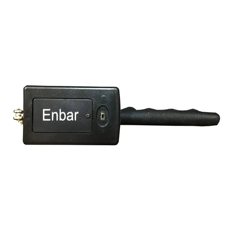 Electronic handheld tool with a side switch and 'Enbar' label, black grip handle visible.