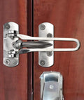 2 Pack Front Door Latch Guard Lock Set For Inward Swing Doors, Childproof Reinforcement Lock Thick Aluminum Alloy Satin Nickel Finish