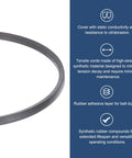 Wrapped Rubber V Belt 3L470 Three L Four Seventy Outside Circumference Forty Seven Inch With Three Eighths Inch Width And Seven Thirty Seconds Inch Height on white background
