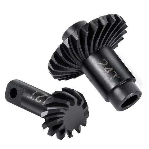 Overdrive Helical Differential Gear Set For Traxxas TRX4M 1 To 18 RC Crawler Bronco Defender K10 F150 with 24T and 12T gears
