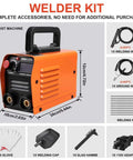 Portable 110V MMA Stick Welder With IGBT Inverter, Hot Start, Arc Force, Anti-Stick, Lightweight 250A Welding Machine For Home Projects kit