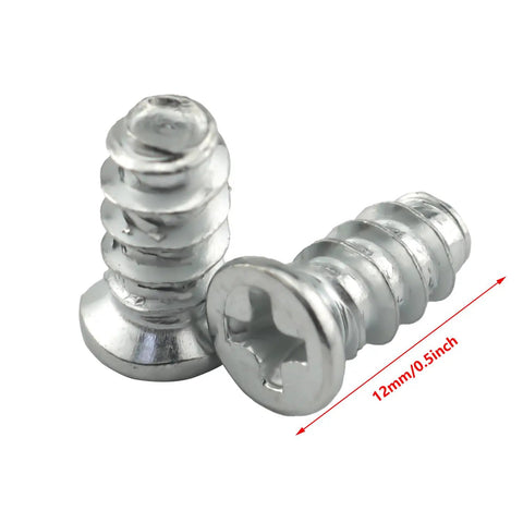 Top Tier Flat Head Replacement Screws For Panel Fixing And Furniture Assembly Hella Durable One Half Inch Nickel Plated Iron Fasteners.