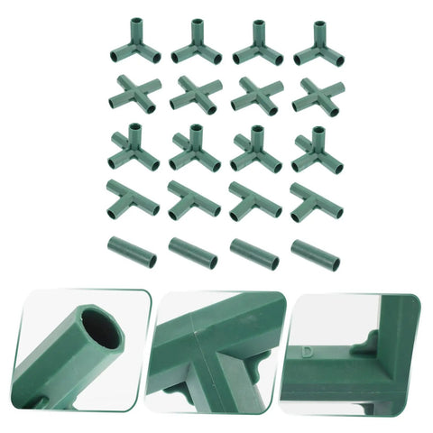 20 Pieces Gardening Frame Connectors Durable Three Way And Four Way Joint Brackets For Greenhouse Poles And Plant Stands Diy Friendly Garden Accessories For Flexible Frame Building Easy Setup