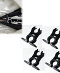 Heavy Duty Folding Table Lock Clips 4 Pack Snap On Frame Brackets For 4 Foot Tables Tool Free Install shown from multiple angles.