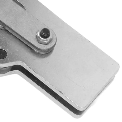 Close-up of Heavy Duty Toggle Clamp With Arrow Storage Case, 200 Kg Clamp Power, 441 Lb Grip, 194 Degree Handle Opening, steel part.