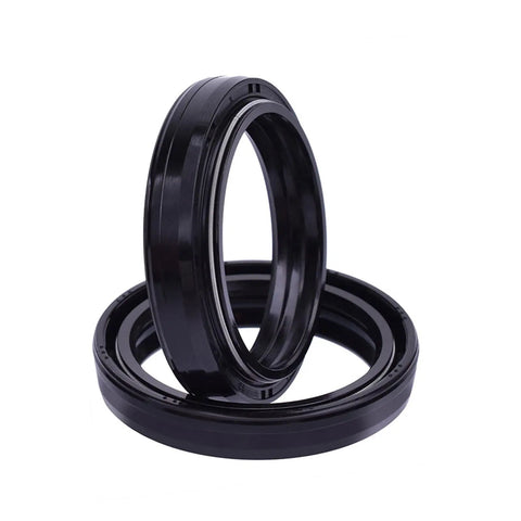 Motorcycle Front Fork Oil Seal Kit 41x53x8 10.5mm Two Piece Set Rubber Seals For Shock Absorbers Easy Install Dirt Resistant Fits All Bikes From Off Road To Street, black rubber rings