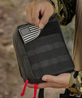 Multifunctional Camping Waist Pack Lightweight Black Utility Bag For Hiking Survival Gear Emergency Kit Outdoor Organizer