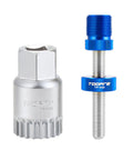 20 Tooth Bottom Bracket Removal Tool Kit With Anti Drop Fixing Rod showing components in stainless steel and blue accents.