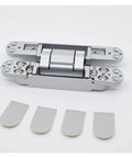 Three Way Adjustable Hidden Hinges With Smooth Action For Cabinets And Doors, G120 Zinc Alloy Cross Hinge displayed on white background