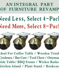 JGJC antique-brass 1.5-inch swivel caster wheels with top plates, 4-pack for furniture legs