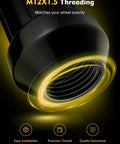Close-up of M12x1.5 Spline Lug Nuts Replacement for Honda Civic Accord CR-V Camry RAV4 Sienna showing threading details