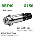 Water Cooled Tool Changing Spindle For CNC Machines BT40 380V 20kW 18,000 RPM 150 mm diameter