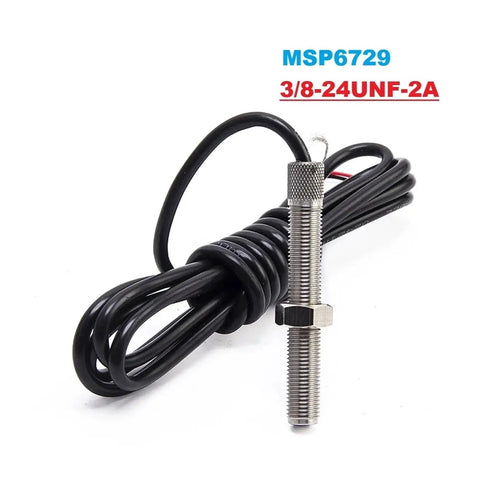 Heavy Duty Magnetic Pickup Speed Sensor For Industrial Machinery Three Eighths By Twenty Four UNF Thread Engine MPU Replacement With Low Vibration And Low Interference Fits Diesel Engines Generators Power Units, 3/8-24 UNF