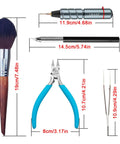 Premium Model Building Tool Kit For Gundam And Plastic Models, Precision Hobby Tools with measurements and components