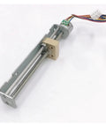 High Precision Linear Actuator with 15mm Stroke and 90mm Travel, DC 5V and 6V, 2-Phase 4-Wire Stepper Motor shown in close-up view