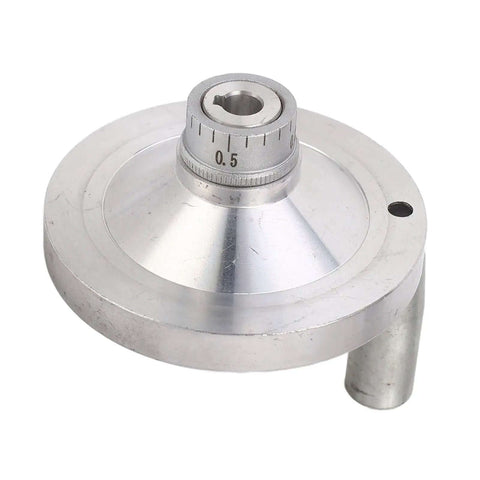 Aluminum Alloy Hand Wheel Crank With 0-1mm Scale, 80mm Diameter, smooth surface, precision motion part for 210 8x16 machinery