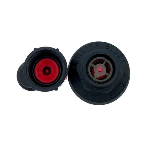Automatic Toilet Leak Detector And Shutoff Valve Kit That Kicks Pesky Flush Leaks To The Curb And Saves Your Dough From Burst Hose Mayhem Using Hassle Free Installation, close-up of water block components.