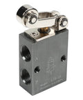 Pneumatic Air Control Solenoid Valve S3R08 3 Way 2 Position Roller Lever Arm Valve For Industrial Pneumatic Systems Aluminum Body