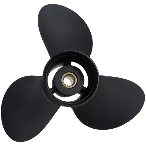 Upgrade Aluminum Boat Propeller 10.3 Diameter 13 Pitch Right Hand 14 Spline Hub For BRP Johnson EVINRUDE OMC Stern Drive 15 To 35HP OEM Replacement Ref 778863 High Performance Beefed Up Outboard Prop