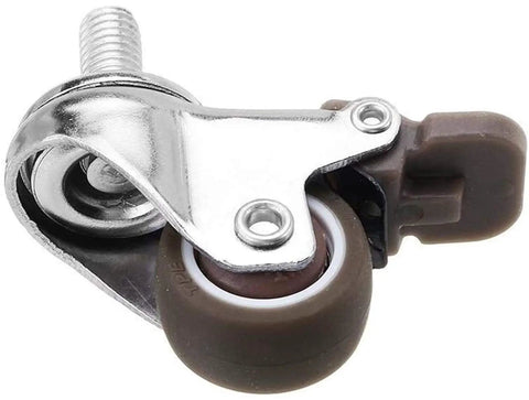Premium Silent Tpe Furniture Casters Featuring Universal Swivel Brakes And Slick One Inch Rollers For Easy Diy Swap with grey wheel.