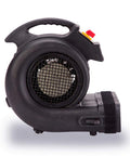 Side view of Grizzly Gp1 1 HP 3550 CFM Carpet Dryer And Floor Mover Heavy Duty For Water Damage Restoration And Pet Cage Drying