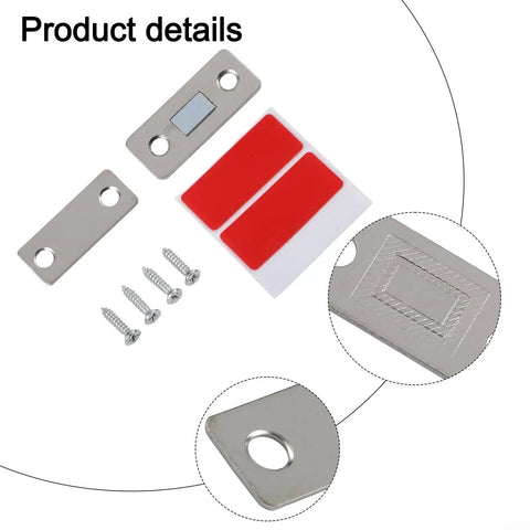 Magnetic Cabinet Door Catch And Closer Set For Cabinets And Drawers Keeps Doors From Slammin, screws, adhesive strips