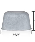 12-Pack Replacement Charcoal Water Filters For All Coffee Makers Compatible With Cuisinart Machines, product dimensions shown