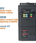 Kickass 3 Phase VFD Inverter For Industrial Gear At 380V High Output With Beefy Heavy Duty Design From 1.5KW Up To 5.5KW For Smooth Soft Starts And Fast Speed Control Plus Easy Install Durable Build For Pro Setup Grab Performance. 380V 1.5kW VFD drive front view