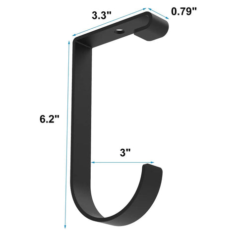 Flat Hook Add On Storage Hooks For Ceiling Racks And Wall Shelving 6 Pack Heavy Duty Garage Organization Clips with dimensions
