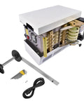 Auto Heat Shrink Tube Cutter For 110V Cables And Pipes shown with accessories, 4-inch width, adjustable length