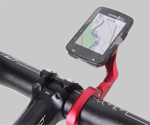 Out Front Aluminum Bicycle Computer Mount for Garmin Edge 200 500 510 800 810 1000 GPS Secure CNC Machined Red Handlebar Mount